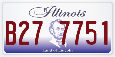 IL license plate B277751