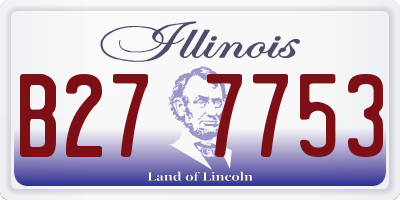 IL license plate B277753