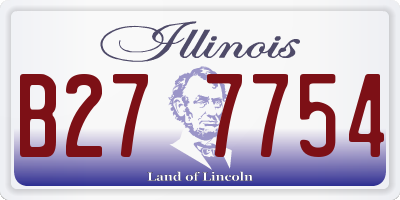 IL license plate B277754