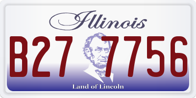 IL license plate B277756
