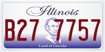 IL license plate B277757