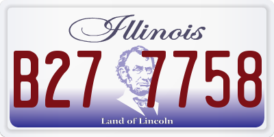IL license plate B277758