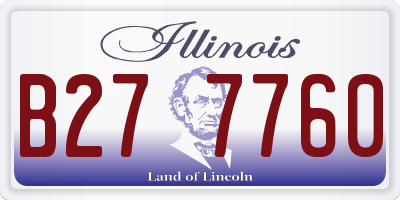 IL license plate B277760