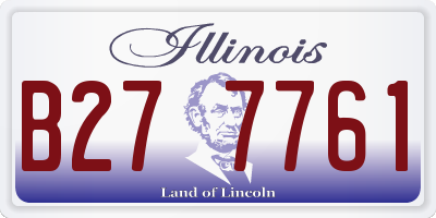 IL license plate B277761