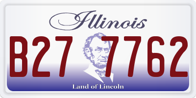 IL license plate B277762