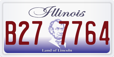 IL license plate B277764