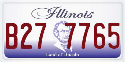 IL license plate B277765