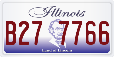 IL license plate B277766