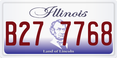 IL license plate B277768