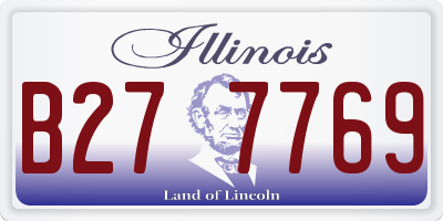 IL license plate B277769