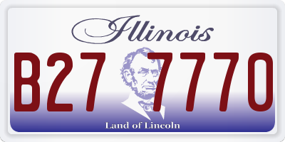 IL license plate B277770