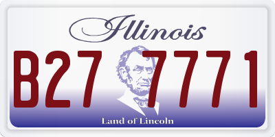 IL license plate B277771
