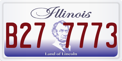 IL license plate B277773
