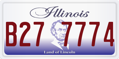 IL license plate B277774