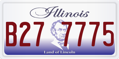 IL license plate B277775