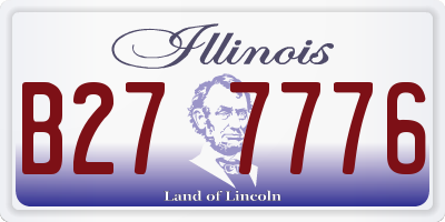 IL license plate B277776