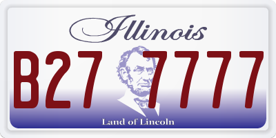 IL license plate B277777