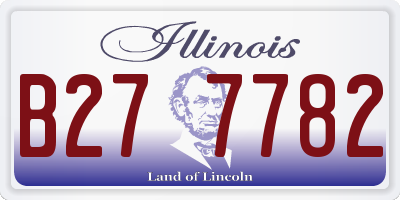 IL license plate B277782