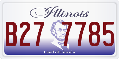 IL license plate B277785