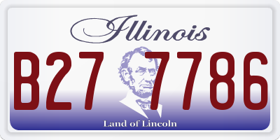 IL license plate B277786