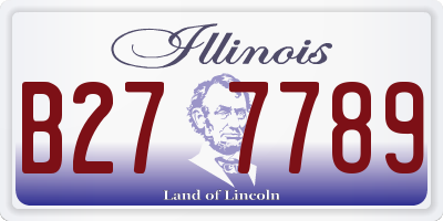 IL license plate B277789