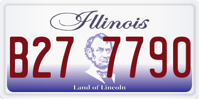 IL license plate B277790