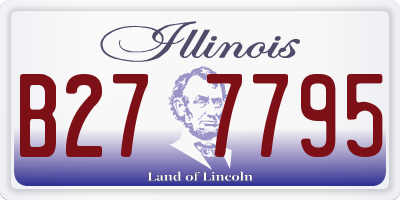 IL license plate B277795