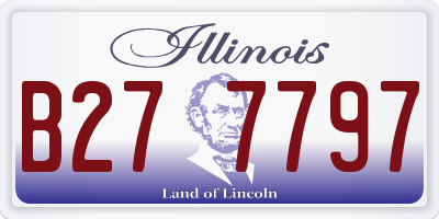 IL license plate B277797
