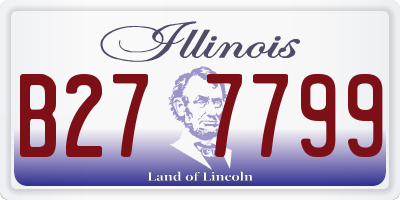 IL license plate B277799