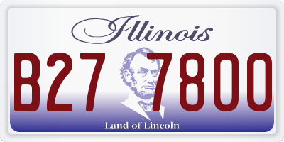 IL license plate B277800