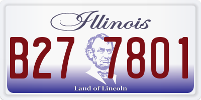 IL license plate B277801