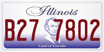 IL license plate B277802