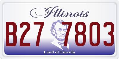 IL license plate B277803