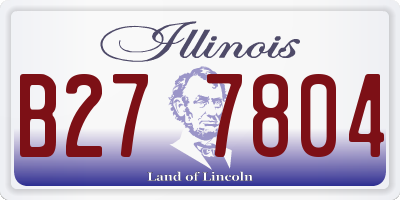 IL license plate B277804