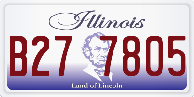 IL license plate B277805