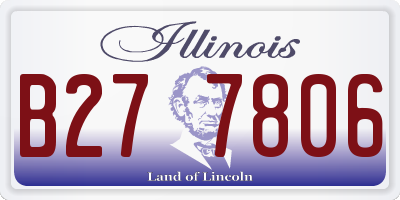 IL license plate B277806