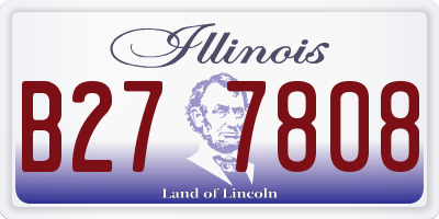 IL license plate B277808