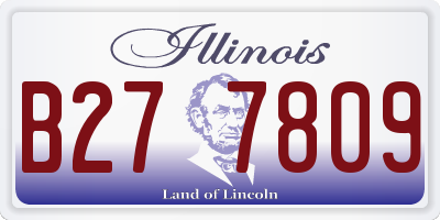 IL license plate B277809