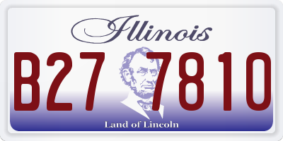 IL license plate B277810