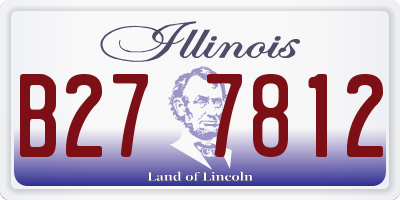 IL license plate B277812