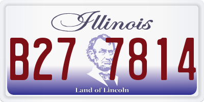 IL license plate B277814