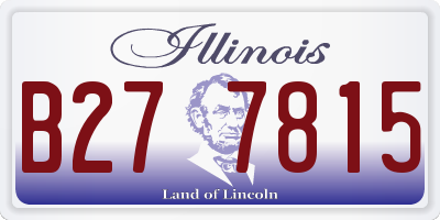 IL license plate B277815