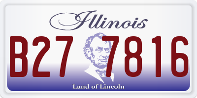 IL license plate B277816