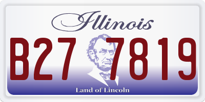IL license plate B277819