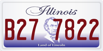 IL license plate B277822
