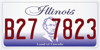IL license plate B277823