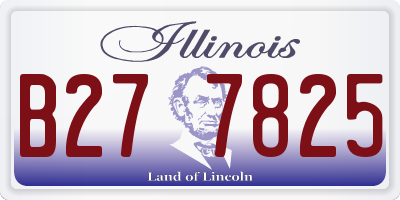 IL license plate B277825