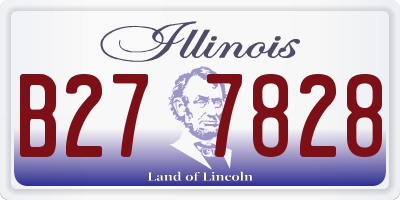 IL license plate B277828