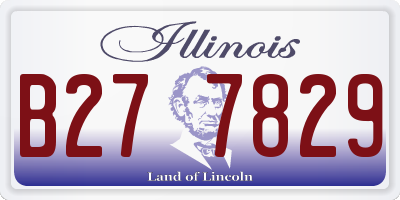 IL license plate B277829