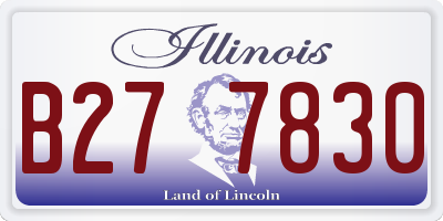 IL license plate B277830